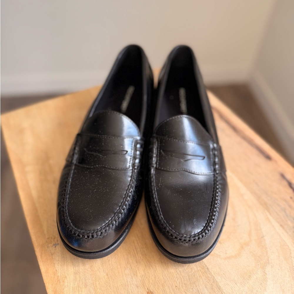 Rockport Wilcox black leather penny loafers slip in dress shoes men’s 12